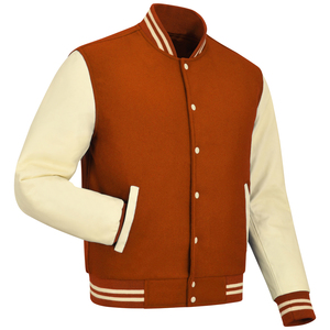 Wholesale winter fashion slim fit excellent quality in factory price OEM/ODM service Men <b>Varsity</b> <b>jacket</b> - Product Image 3