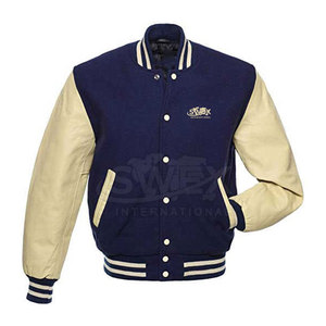 Logo personnalisé Veste Letterman à manches en cuir Vêtements à la mode Veste d'hiver Letterman à manches en cuir pour hommes - Product Image 1