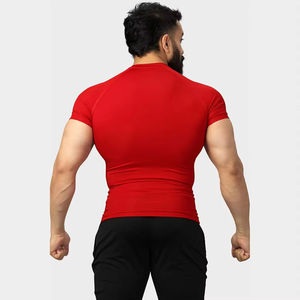 100% algodón compresión gimnasio camiseta músculo Fitness ropa de entrenamiento - Product Image 4