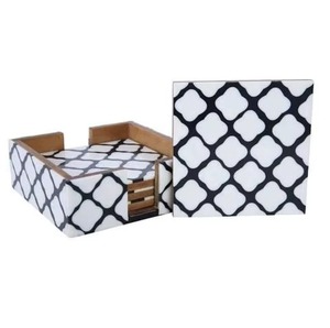 Ensemble de sous-verres de Style classique en forme d'octogone écologique en acier inoxydable de qualité supérieure - Product Image 5