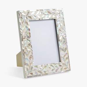 Cadre photo en nacre, artisanat personnalisé, œuvre d'art en coquillage pour un cadeau de mariage ou d'anniversaire, décoration, taille et forme personnalisables - Product Image 5