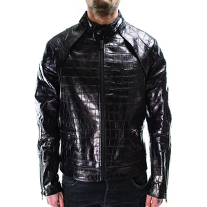 Moda personalizada nueva llegada de alta calidad chaqueta de cuero de Moda hombre nueva moda hombres PU chaqueta de cuero hombres al por mayor - Product Image 6