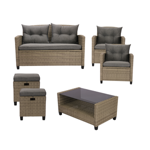 Juego de 2 Taburetes Mora de Mimbre y Ratán para Exteriores, Sillas de Jardín, Uso en Parques y Comedores, Diseño Moderno con Estructura de Acero, Phu Linh, Precio al por Mayor - Product Image 1