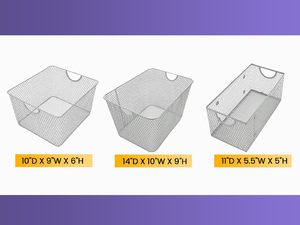 <b>Mesh</b> Open Bin <b>Storage</b> <b>Basket</b> Organizer - Product Image 4