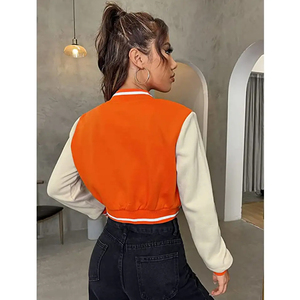 Chaqueta universitaria vintage. Collar de béisbol clásico. Mezcla de lana pesada. Parche de chenilla listo. Precios de pedidos al por mayor. - Product Image 2