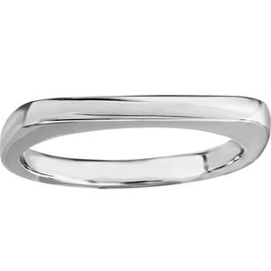 Stuller 14KW Fashionable Titanium <b>Ring</b> 50873:102P Stackable Inlay Gold Plated 18K Vintage and Trendy Style for Wedding - Product Image 3