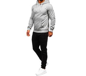 Ensemble de survêtement en coton de qualité supérieure, sweat-shirt à capuche et pantalon de survêtement surdimensionnés, pour hommes - Product Image 6