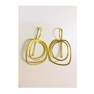 Pendientes de latón de diseño para mujer, Material de latón, plateado, antiguo, Color personalizado, joyería - Product Image 4