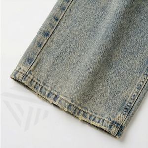 Pantalones Vaqueros de Pierna Ancha para Mujer, de Alta Calidad, Cómodos, de Mezclilla, Color Personalizado, Estilo Casual, Holgados - Product Image 6