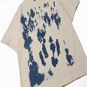 T-shirt en coton surdimensionné épais T-shirt à épaules tombantes T-shirt Boxy court imprimé DTG pour hommes - Product Image 3