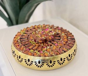 จานชามโลหะสำหรับเสิร์ฟช็อคโกแลตและขนมหวานจานเสิร์ฟในเดือนรอมฎอนดีไซน์ใหม่ล่าสุด - Product Image 1