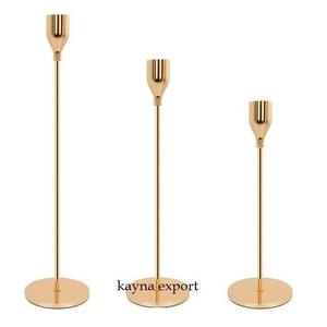 Juego de soporte de vela de Metal chapado en oro rosa hecho a mano de 3 decoración del hogar con diseño de alambre de último estilo para Navidad y otros festivales - Product Image 6