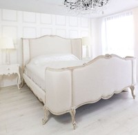 Französisches Kingsize-Bett im klassischen Stil aus massivem Mahagoniholz - Antike Holzmöbel, handgefertigt in Jepara, Indonesien