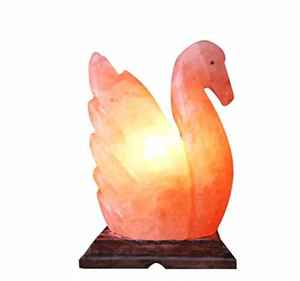 โคมไฟเกลือทรงหงส์สีส้มโคมไฟเกลือหิมาลัยเป็นมิตรกับสิ่งแวดล้อมแกะสลักโดยผู้ผลิตปากีสถานงานฝีมือตามธรรมชาติ - Product Image 3