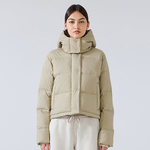 2025 Customized <b>Men's</b> Winter Bomber <b>Puffer</b> Jackets Bubble <b>Coat</b> <b>Long</b> Sleeves Front Logo Zipper Closure High Quality Mandarin - Product Image 3