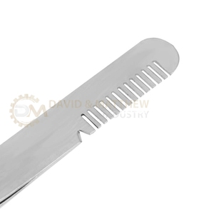 Professional High Quality Mini Comb Stainless Steel Slanted Tip Eyebrow Tweezers Custom Logo/Color Packaging Custom Size DAVID - Product Image 4