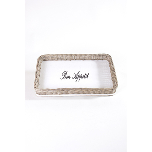 Cesta de Picnic Tejida Ecológica Premium Bon Appetit con Asa, Cesta de Almacenamiento de Ratán para Restaurantes y Servicios de Catering - Product Image 1