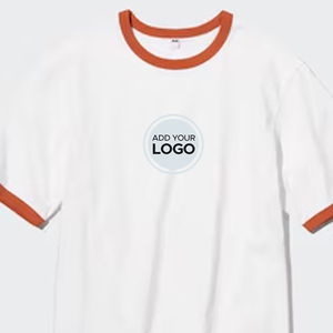 Camiseta de cuello redondo de gran tamaño de algodón AIRism, camisetas de gran tamaño - Product Image 1