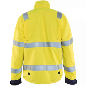 Chaquetas de poliéster 100% impermeables de invierno con logotipo personalizado, ropa de trabajo, construcción, alta visibilidad, chaqueta reflectante de seguridad, manga larga - Product Image 6