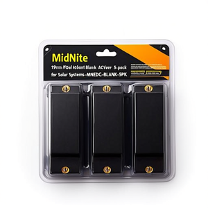 Lot de 5 caches de panneau vierges MidNite 19 mm pour systèmes solaires - MNEDC-BLANK-5PK - Product Image 2