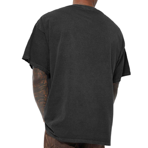 เสื้อยืดสตรีทแวร์ทรงโอเวอร์ไซส์ ยูนิเซ็กส์ ตัดเย็บแบบดรอปโชว์เดอร์ ทรงบ็อกซี่ ครอปพิเศษ ปรับแต่งได้ ผ้าฝ้าย 100% ลายตัวอักษร สไตล์วินเทจ - Product Image 5