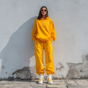Women's Winter Drop Shoulder Plus Size Streetwear Solid Sweatshirt <b>Oversized</b> <b>Sweatpants</b> Jogger Set Baggy Fashion Wear - Product Image 5