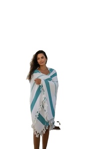 Pestemal de Playa de Cuatro Esquinas, Tejido, 100% Algodón, de Secado Rápido y Ecológico - Product Image 1