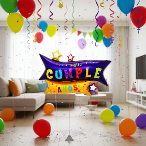 Ballons de fête Joyeux Anniversaire 59x71cm, sac de 12 pièces - Product Image 3