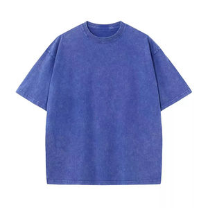 เสื้อยืดแฟชั่นสำหรับผู้ชายสำหรับฤดูร้อนออกแบบได้ตามต้องการผ้าฝ้าย100% พร้อมเอฟเฟคซักกรดและพิมพ์โลโก้ DTG แบบกำหนดเอง - Product Image 4