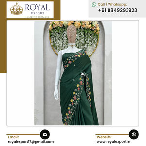 Nouveau dernier fil de soie de concepteur avec Saree en soie de travail de séquence du meilleur fabricant et exportateur indien du monde - Product Image 5