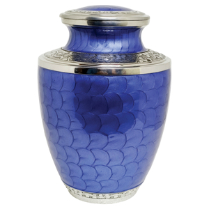 โกศบรรจุอัฐิแบบอเมริกัน/ยุโรป สีน้ำเงิน เป็นมิตรกับสิ่งแวดล้อม ทนทาน ปรับแต่งได้ สำหรับงานศพ ขนาด 10 นิ้ว - Product Image 2