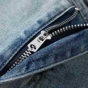 Pantalon en denim délavé coupe ajustée de style streetwear pour hommes Vente en gros Jeans décontractés Plusieurs tailles Couleurs personnalisées Tissu confortable - Product Image 5