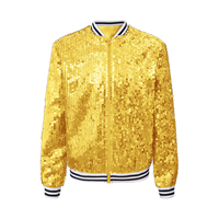 Vestes à paillettes arc-en-ciel pour femmes Blazer à paillettes colorées hauts scintillants vêtements de club brillants costume étincelant manteau Bomber veste danse