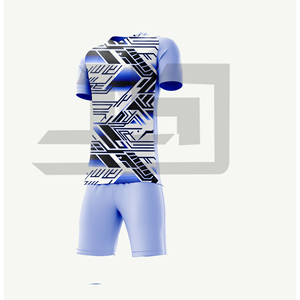 Conjunto de Camiseta y Pantalones Cortos de Fútbol Personalizados 100% Poliéster Transpirable para Partidos de Ligas Deportivas y Prácticas Diarias - Product Image 2