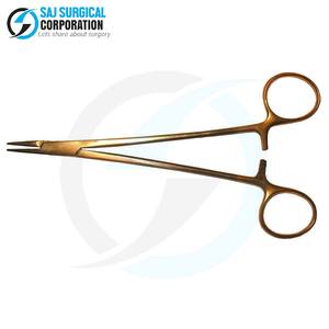 Disponible en acier inoxydable extra-fort résistant de porte-aiguille de TC de couleur de cuivre pour les tissus épais et l'usage chirurgical vétérinaire - Product Image 1