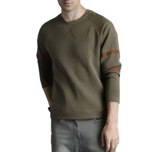 Sudadera de Cuello Redondo Color Verde Oliva para Hombre, Manga Raglán, Tejido de Algodón, Estilo Casual, para Otoño, Corte Regular - Product Image 5