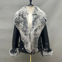 Manteau en cuir de mouton personnalisé populaire pour femmes Outwear veste en peau de mouton avec fourrure de renard