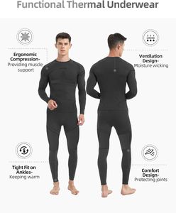 Best <strong>High</strong> <strong>Quality</strong> Breathable Thermal Underwear for Men-Long Johns for Cold Weather Long Underwear <strong>Base</strong> <strong>Layer</strong> - Product Image 2