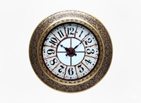 Horloge murale en métal à quartz de style moderne du milieu du siècle Franklin Murphy, décoration de luxe pour la maison, design antique, grande horloge analogique pour salon