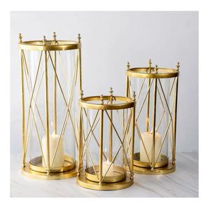 Vente chaude Élégant Noir Métal Fer Table Verre Lanterne Bougeoir En Gros pour La Maison Restaurant Décoration Impressionnant - Product Image 4