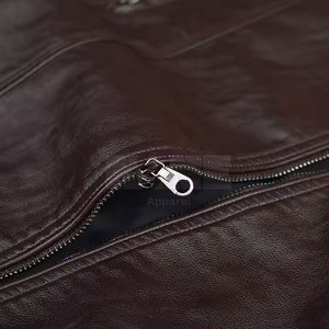 Veste en cuir pour homme, chaude pour l'hiver - Style décontracté, coupe-vent, haute qualité, service OEM, couleurs et logo personnalisés - Product Image 5