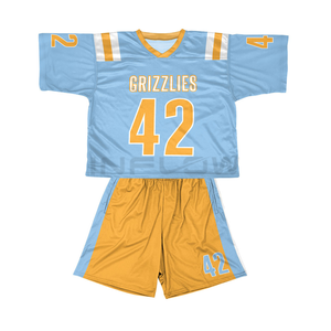 Meilleures ventes Design personnalisé 100% Polyester Lacrosse Jersey Vêtements de football personnalisés Uniformes de football américain Pinnies - Product Image 5