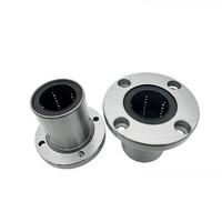 Roulement linéaire à montage sur bride LMEF8LUU LMEF12LUU 12*22*61mm ID - Haute précision en acier inoxydable/acier chromé Classe 5 pour CNC