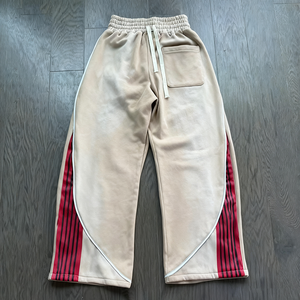 Pantalons de jogging surdimensionnés en molleton lourd à délavage acide personnalisés, style streetwear, avec bande latérale, jambes larges, pour hommes - Product Image 3