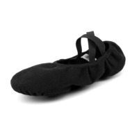 Chaussons de danse souples professionnels pour femmes et filles, en cuir à semelle fendue, pour yoga, pilates, barre et gymnastique (stock US)