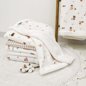 Fabricant de couvertures tricotées en coton biologique doux, literie pour bébé fabriquée à la main, enveloppement confortable pour nouveau-né, feuilles de dessin animé d'animaux de qualité supérieure - Product Image 6