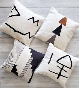 <b>Designer</b> Cotton <b>Cushion</b> <b>Cover</b> Hot Selling Unique Handwoven Decorative Throw Pillow Custom Design Vintage Geometric Pattern - Product Image 6