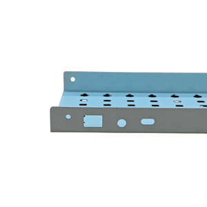 Pièce fabriquée en tôle avec découpes flexion et revêtement en poudre pour le montage de couvercles de système de panneaux électriques dans les armoires - Product Image 6