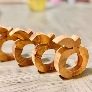 Anillo para servilletas de madera con forma de manzana, artículo nuevo aquí - vajilla - artículos de cocina - eventos - Product Image 1