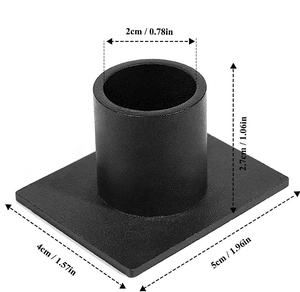 Bougeoir au design minimaliste Bougeoir de décoration d'éclairage de table noir moderne avec base rectangulaire Décoration exceptionnelle - Product Image 3